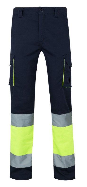 Pantalón stretch bicolor multibolsillos 303002S